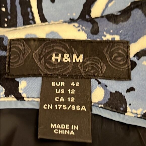 H&M Dress Sleeveless bluesโon whiteโ12 - Picture 7 of 9